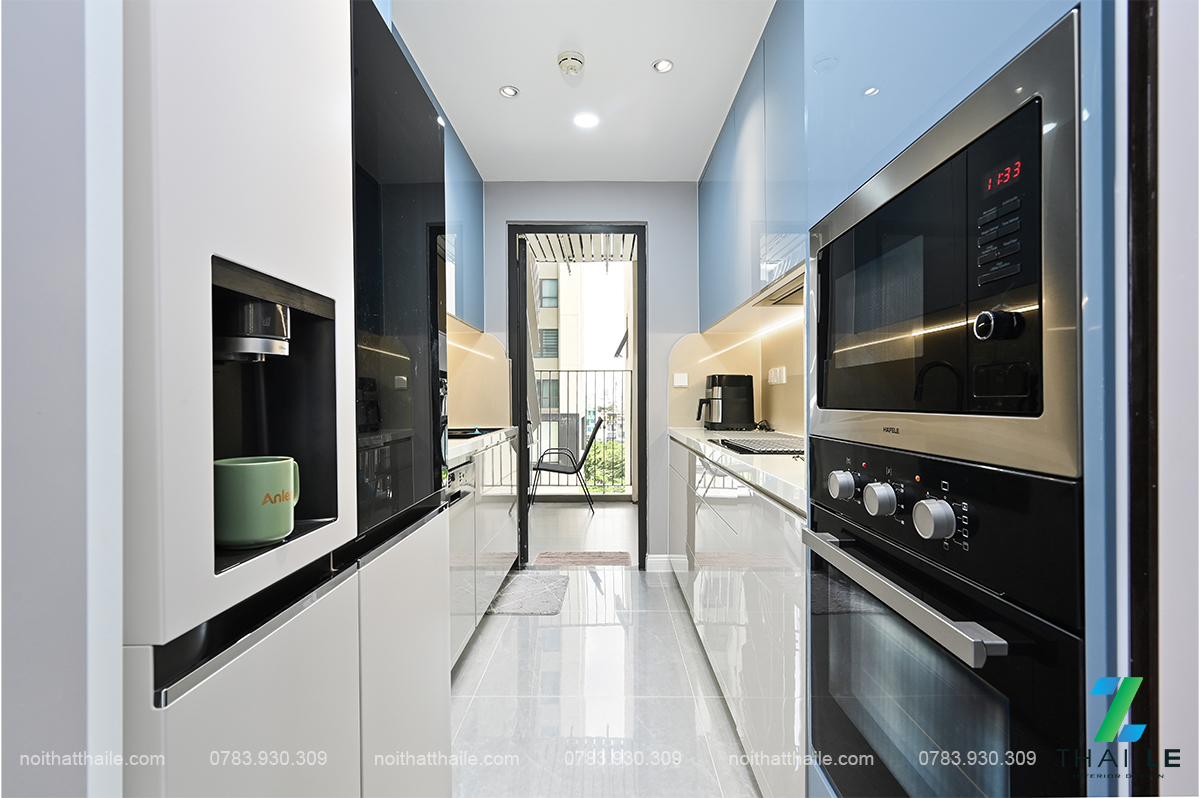 Thi công nội thất phòng bếp căn hộ Hà Đô Centrosa - Block O1